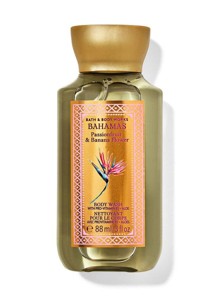Bahamas passionfruit and banana flower body wash by bath & body works