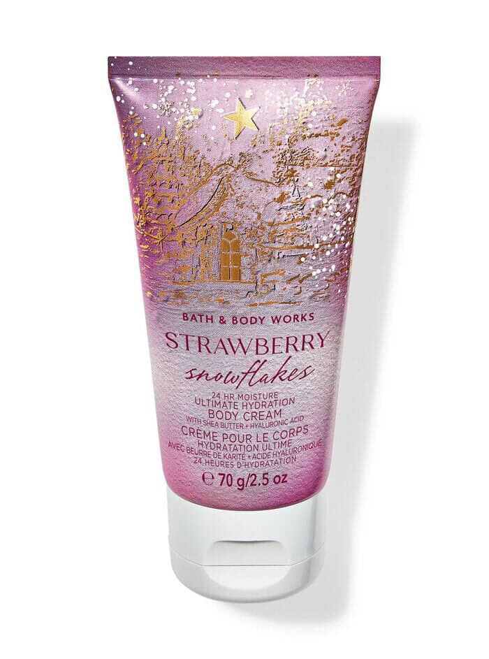 Strawberry snowflakes body cream by bath & body works
